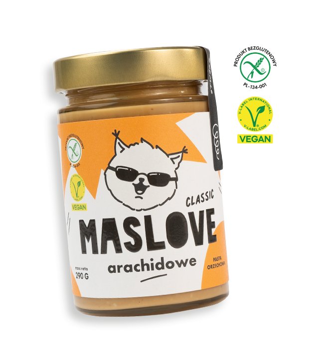 Bezglutenowe masło orzechowe arachidowe 290g - konsystencja CLASSIC