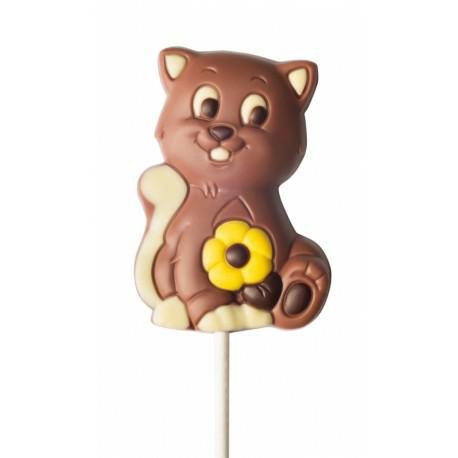 CZEKOLADOWY LIZAK KOT Z KWIATKIEM 35G