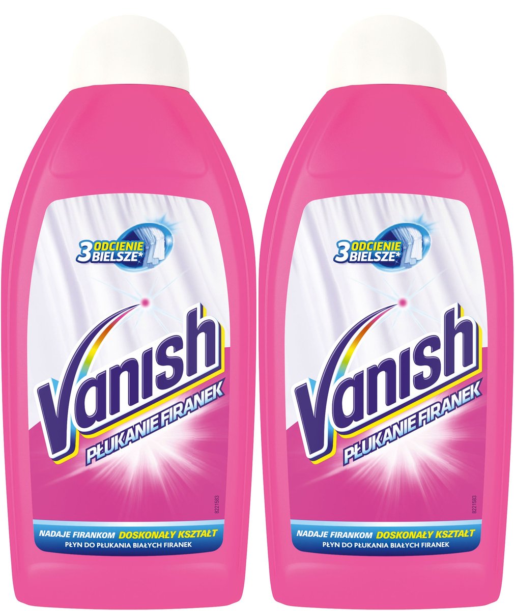 Vanish Płyn do Wybielania Płukania Firanek 2x500ml