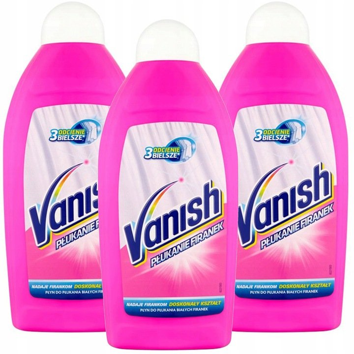 Vanish Płyn do Wybielania Płukania Firanek 3x500ml
