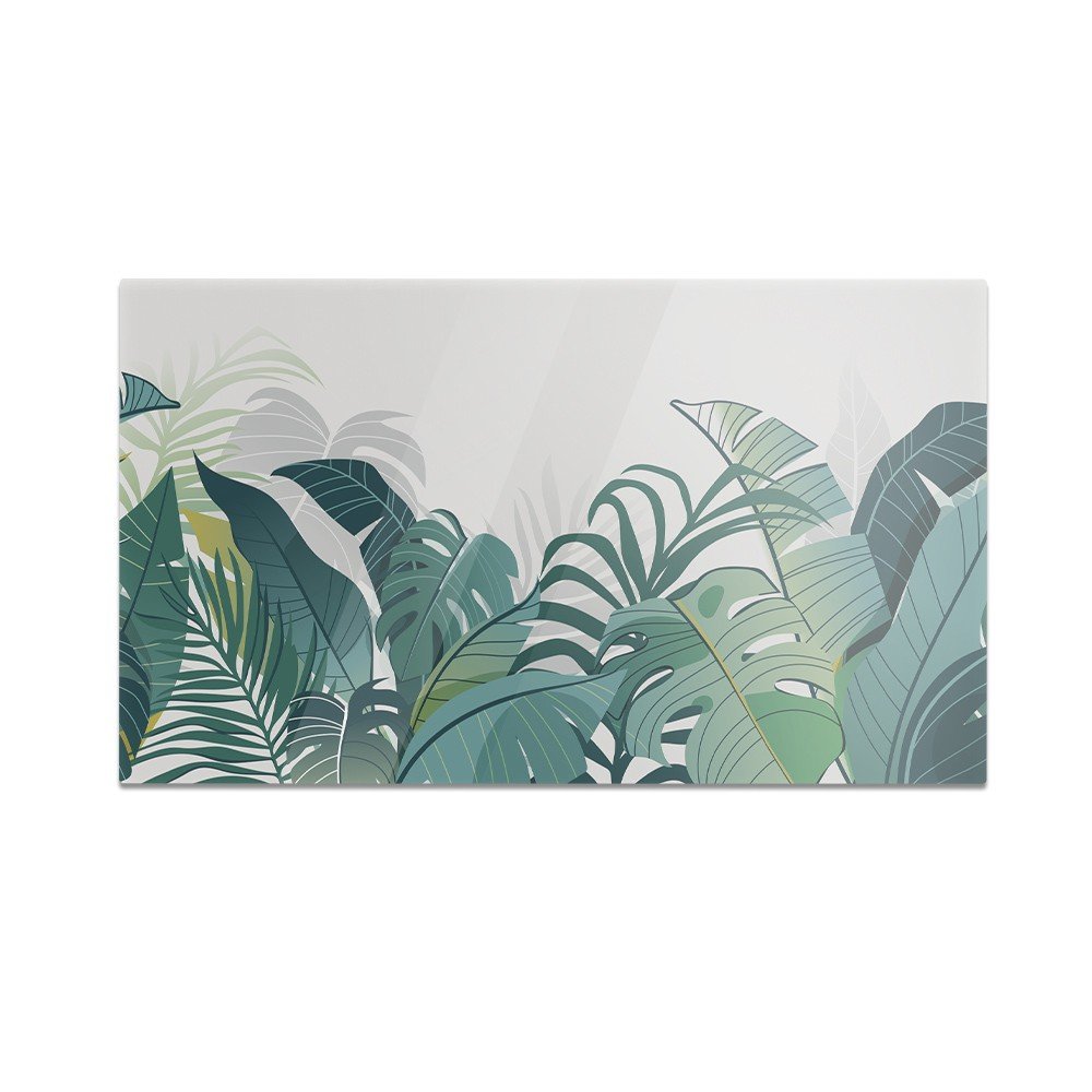 Szklana deska kuchenna HOMEPRINT Zielone liście egzotyczne 60x52 cm
