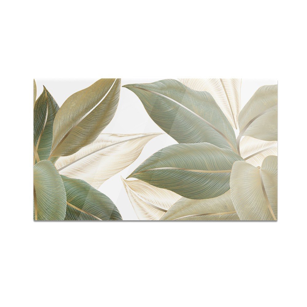Szklana deska kuchenna HOMEPRINT Zielone liście tropikalne 60x52 cm