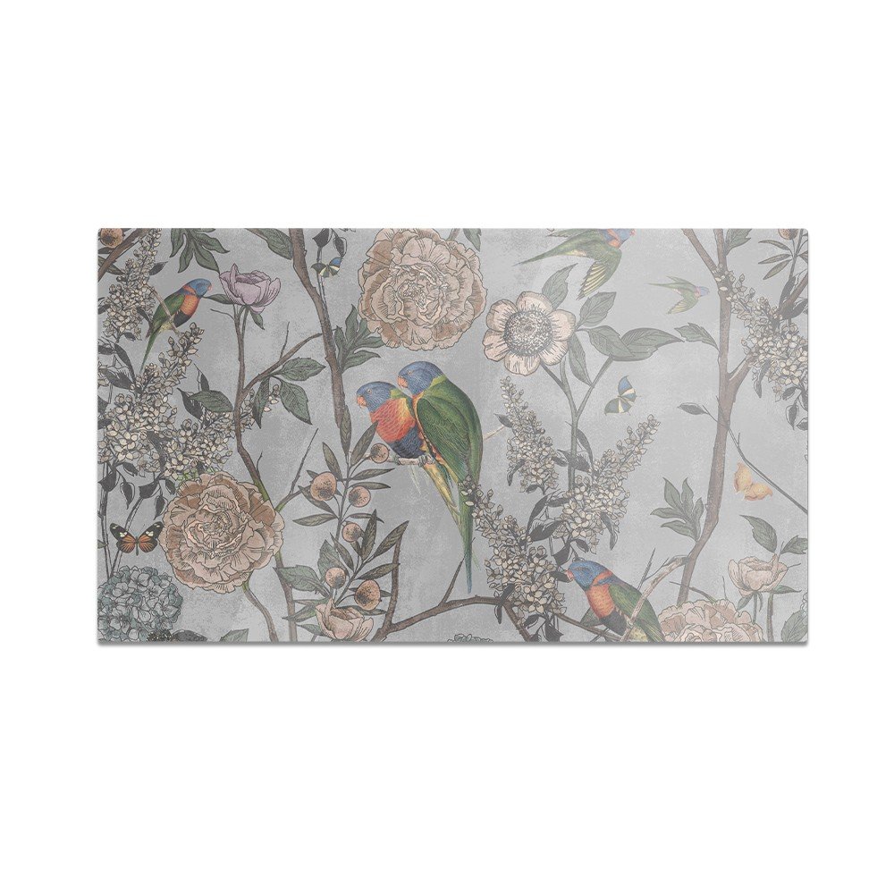 Szklana deska kuchenna HOMEPRINT Kolorowe papugi 60x52 cm