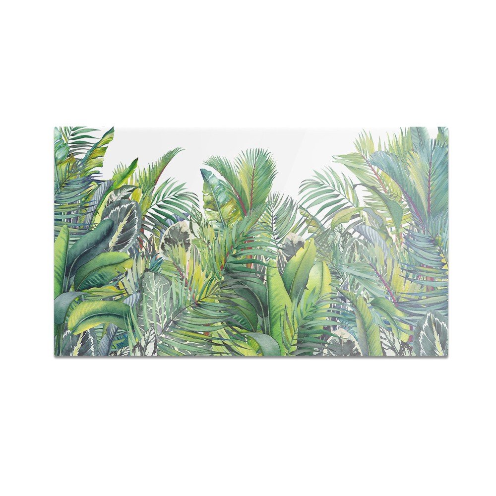 Szklana deska kuchenna HOMEPRINT Liście na białym tle 60x52 cm