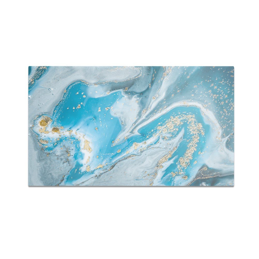 Szklana deska kuchenna HOMEPRINT Błękitno złoty kamień szlachetny 60x52 cm