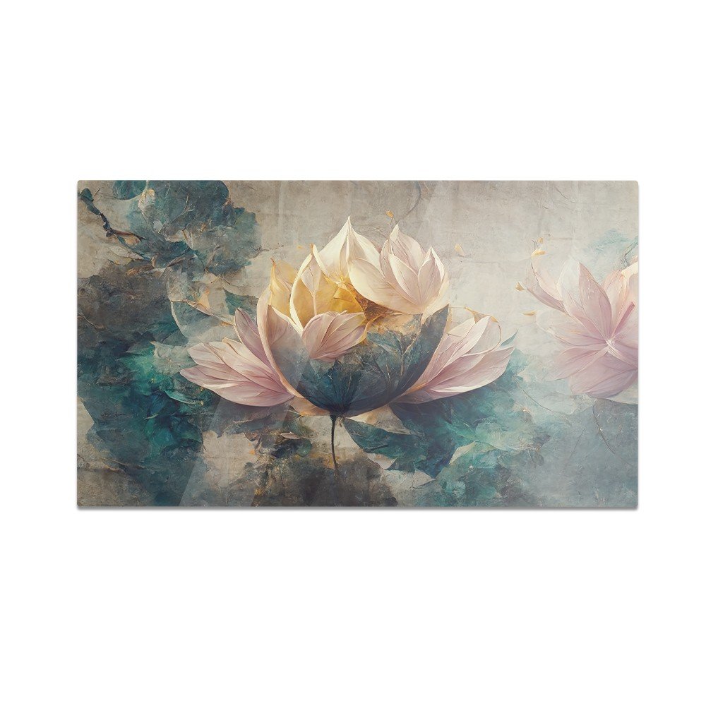 Szklana deska kuchenna HOMEPRINT Kwiat lotosu 60x52 cm