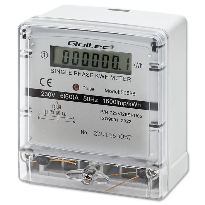 Qoltec Elektroniczny Licznik Poboru Prądu | 230V | LCD