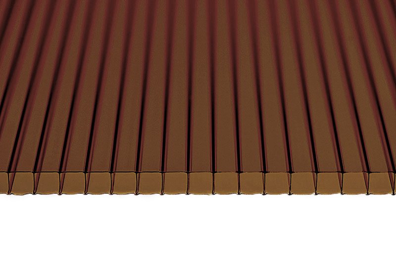 Poliwęglan komorowy 500x1050 dymiony brąz 10 mm