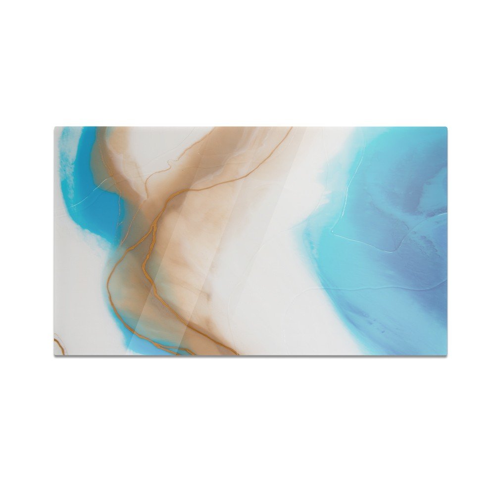 Szklana deska kuchenna HOMEPRINT Abstrakcyjny błękitny atrament 60x52 cm