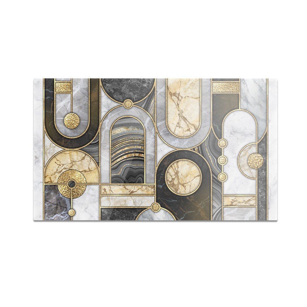 Szklana deska kuchenna HOMEPRINT Luksusowy wzór w stylu Art Deco 60x52 cm