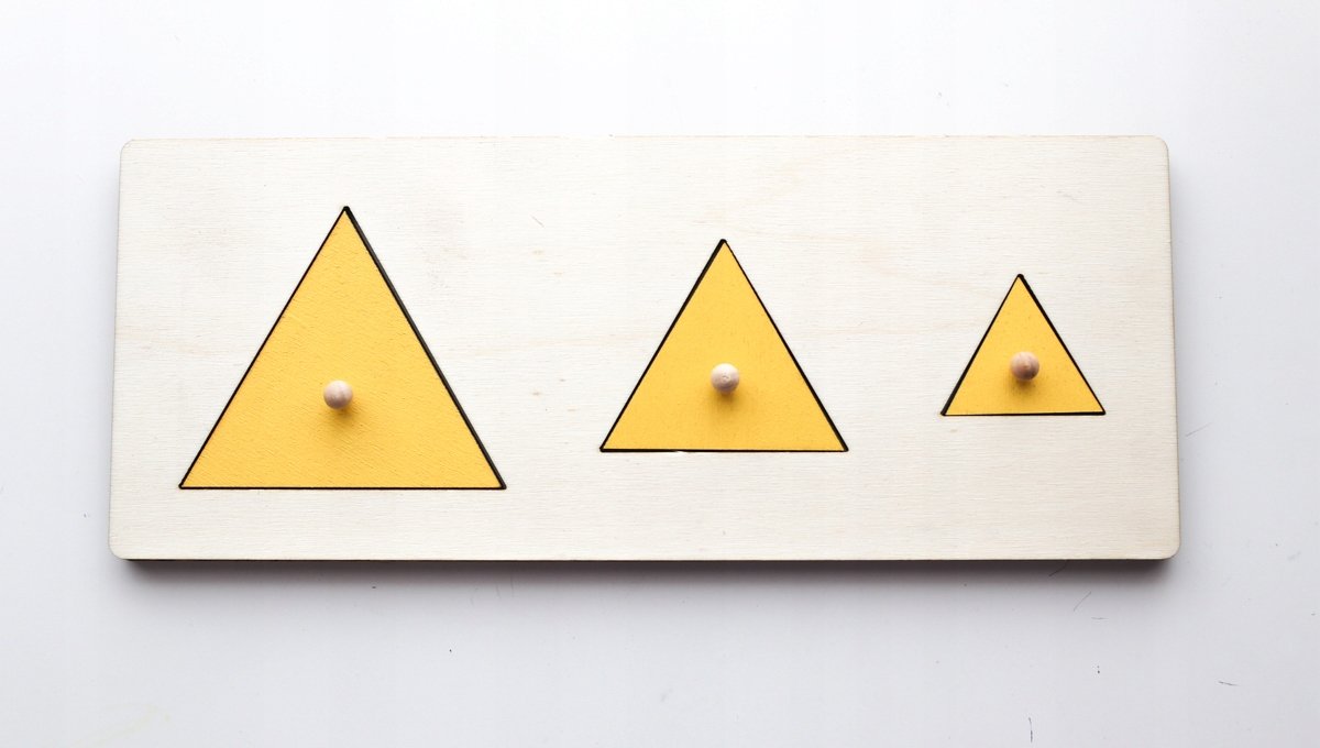 Drewniana układanka - trójkąty
