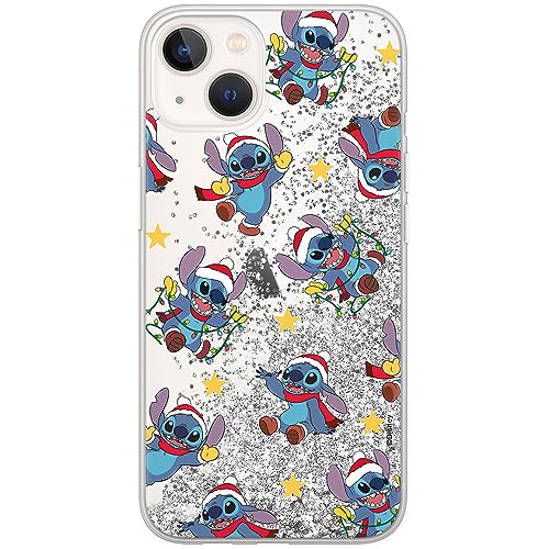 ERT GROUP etui na telefon Apple Iphone 13 MINI, case oryginalny i oficjalnie licencjonowany przez Disney, wzór Stitch 011, optymalnie dopasowane, z efektem płynnego brokatu