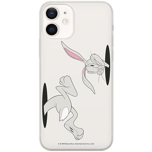 ERT GROUP etui na telefon Iphone 12 Mini, case oryginalny i oficjalnie licencjonowany przez Looney Tunes, wzór Bugs 016, optymalnie dopasowane, plecki z TPU