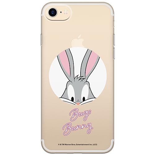ERT GROUP etui na telefon Iphone 7/8/ SE 2/ SE 3, case oryginalny i oficjalnie licencjonowany przez Looney Tunes, wzór Bugs 023, optymalnie dopasowane, plecki z TPU częściowo przeźroczyste