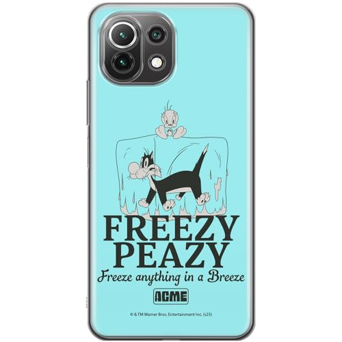 ERT GROUP etui na telefon Xiaomi 11 LITE 4G / 11 LITE 5G, case oryginalny i oficjalnie licencjonowany przez Looney Tunes, wzór Sylvester & Tweety 005, optymalnie dopasowane, plecki z TPU