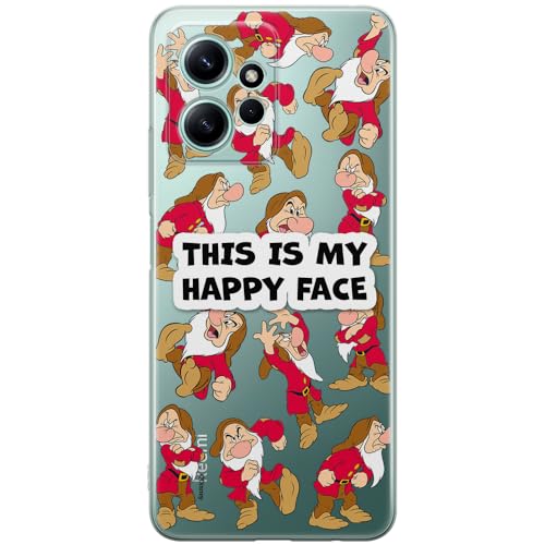 ERT GROUP etui na telefon Xiaomi REDMI NOTE 12 4G, case oryginalny i oficjalnie licencjonowany przez Disney, wzór Snow White & 7 dwarfs 014, optymalnie dopasowane, plecki z TPU częściowo przeźroczyste