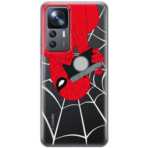 ERT GROUP etui na telefon Xiaomi 12T/ 12T pro/ K50 Ultra, case oryginalny i oficjalnie licencjonowany przez Marvel, wzór Spider Man 027, optymalnie dopasowane, plecki z TPU częściowo przeźroczyste