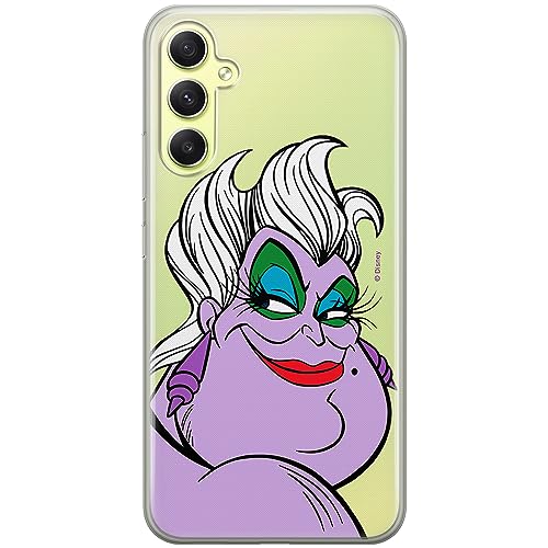 ERT GROUP etui na telefon Samsung A34 5G, case oryginalny i oficjalnie licencjonowany przez Disney, wzór Ursula 001, optymalnie dopasowane, plecki z TPU częściowo przeźroczyste