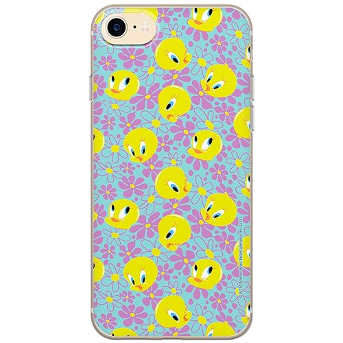 ERT GROUP etui na telefon Iphone 7/8/ SE 2/ SE 3, case oryginalny i oficjalnie licencjonowany przez Looney Tunes, wzór Tweety 011, optymalnie dopasowane, plecki z TPU