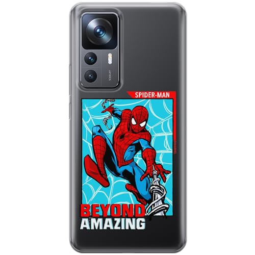ERT GROUP etui na telefon Xiaomi 12T/ 12T pro/ K50 Ultra, case oryginalny i oficjalnie licencjonowany przez Marvel, wzór Spider Man 041, optymalnie dopasowane, plecki z TPU częściowo przeźroczyste