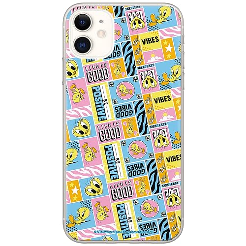 ERT GROUP etui na telefon Iphone 11, case oryginalny i oficjalnie licencjonowany przez Looney Tunes, wzór Tweety 012, optymalnie dopasowane, plecki z TPU