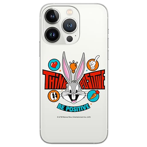 ERT GROUP etui na telefon Iphone 13 PRO MAX, case oryginalny i oficjalnie licencjonowany przez Looney Tunes, wzór Bugs 020, optymalnie dopasowane, plecki z TPU częściowo przeźroczyste