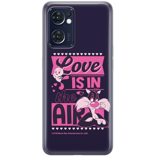 ERT GROUP etui na telefon Oppo RENO 7 5G, case oryginalny i oficjalnie licencjonowany przez Looney Tunes, wzór Sylvester & Tweety 007, optymalnie dopasowane, plecki z TPU