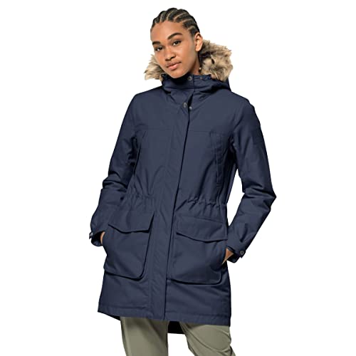 Jack Wolfskin Damska kurtka zimowa Ins Parka kurtka, granatowa, 46