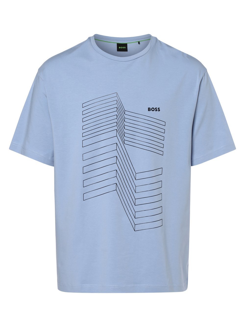 BOSS Green - T-shirt męski  Tee 6, niebieski