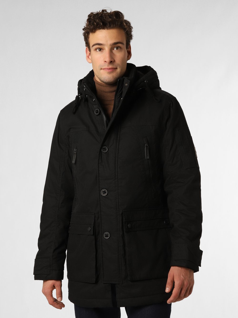 Tom Tailor - Parka męska, czarny