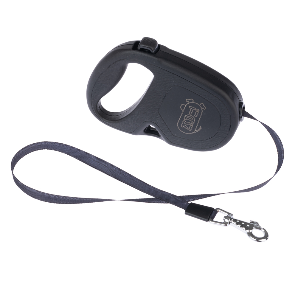 TIAKI Smycz taśmowa Lock n' Roll - Rozmiar S: do 15 kg, 4 m