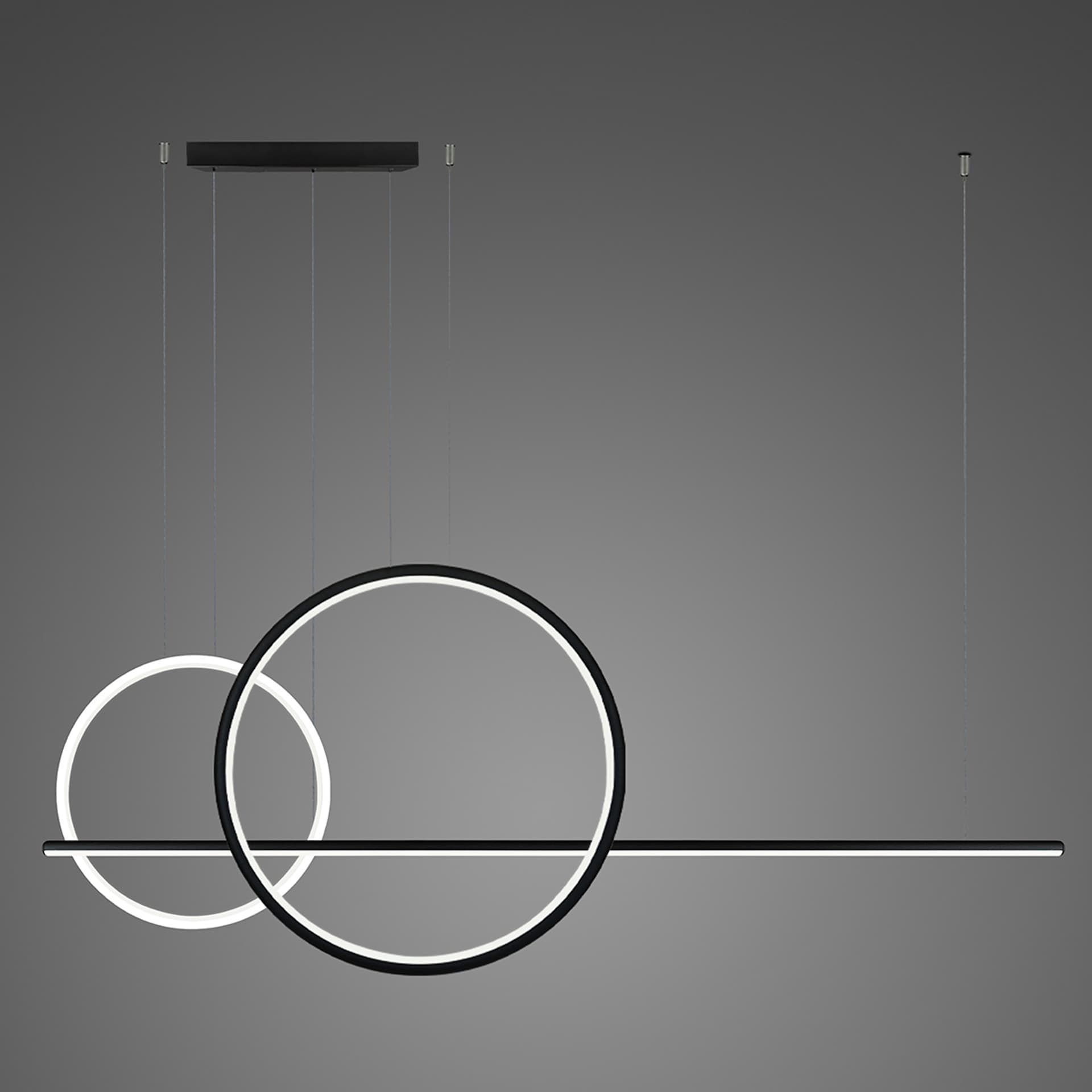 Lampa wisząca LINEA No.4  Φ60/40 cm czarna 3k  Altavola Design (Barwa światła delikatnie ciepła, Kolor Biały, Możliwość ściemniania nie)