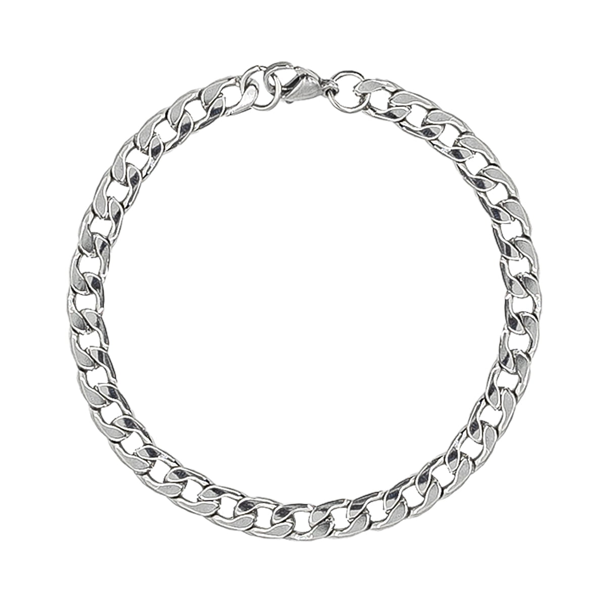Bransoletka metalowa w kolorze srebrnym EM 50 - EM Men's Accessories
