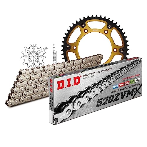Zestaw łańcuchów DID Stealth 520ZVM-X / 118 nitowy zamek złoty do KTM Duke SX EXC RACING SX-F Racing LC4 EGS Super Competition RC EXC-F 150-520 ccm
