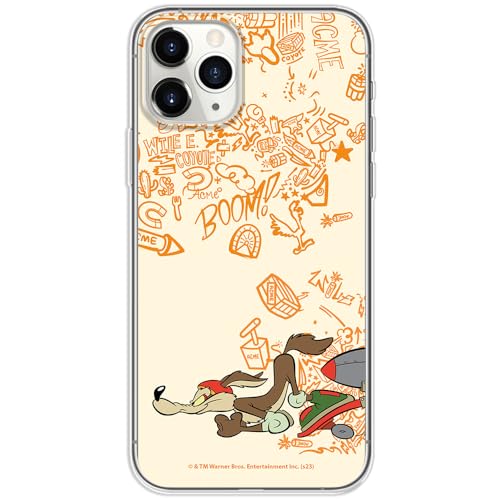 ERT GROUP etui na telefon Iphone 11 PRO MAX, case oryginalny i oficjalnie licencjonowany przez Looney Tunes, wzór Coyote 002, optymalnie dopasowane, plecki z TPU