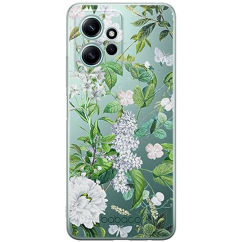 ERT GROUP etui na telefon Xiaomi REDMI NOTE 12 4G, case oryginalny i oficjalnie licencjonowany przez Babaco, wzór Flowers 038, optymalnie dopasowane, plecki z TPU częściowo przeźroczyste