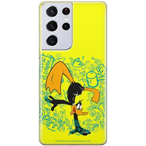 ERT GROUP etui na telefon Samsung S21 ULTRA, case oryginalny i oficjalnie licencjonowany przez Looney Tunes, wzór Duffy 003, optymalnie dopasowane, plecki z TPU
