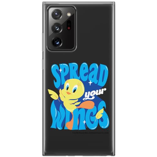ERT GROUP etui na telefon Samsung GALAXY NOTE 20 ULTRA, case oryginalny i oficjalnie licencjonowany przez Looney Tunes, wzór Tweety 014, optymalnie dopasowane, plecki z TPU częściowo przeźroczyste