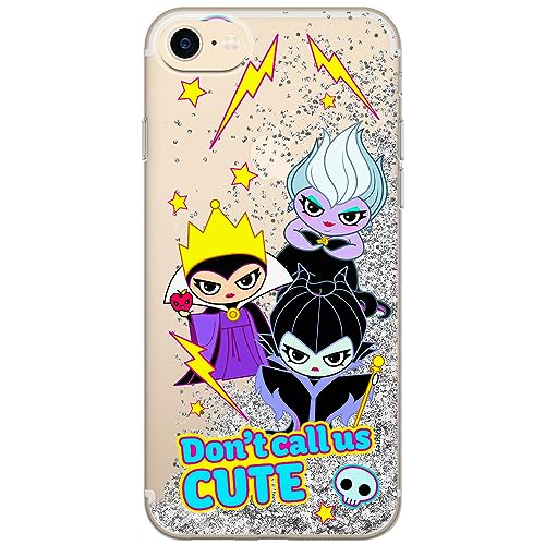 ERT GROUP etui na telefon Apple Iphone 7/8/ SE 2/ SE 3, case oryginalny i oficjalnie licencjonowany przez Disney, wzór Disney Villains 003, optymalnie dopasowane, z efektem płynnego brokatu