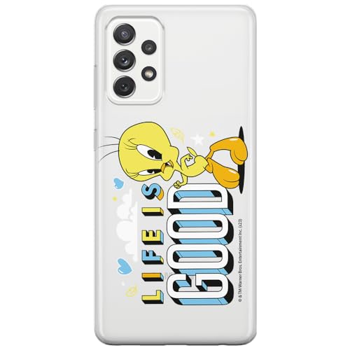 ERT GROUP etui na telefon Samsung A53 5G, case oryginalny i oficjalnie licencjonowany przez Looney Tunes, wzór Tweety 016, optymalnie dopasowane, plecki z TPU częściowo przeźroczyste