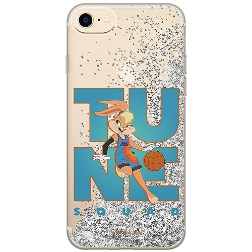 ERT GROUP etui na telefon Apple Iphone 7/8/ SE 2/ SE 3, case oryginalny i oficjalnie licencjonowany przez Looney Tunes, wzór Space Jam 007, optymalnie dopasowane, z efektem płynnego brokatu