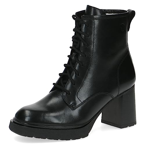 Caprice Damskie 9-26107-41 sznurowane botki na obcasie, czarne, 36 EU, czarny, 36 EU