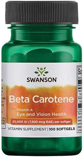 SWANSON Beta Carotene 7.500IU 100kaps Karoten Witamina A - suplement diety