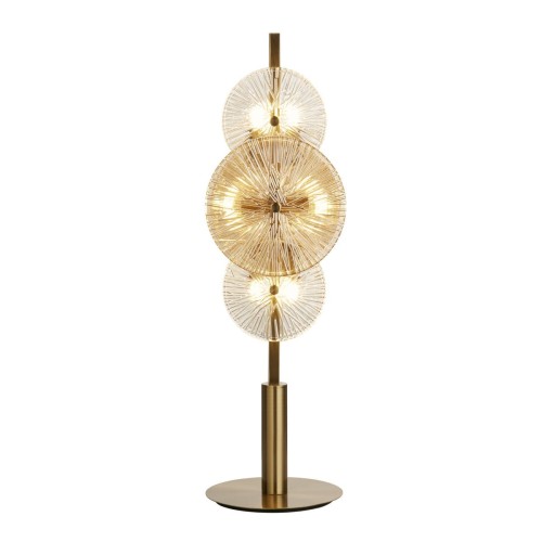 Wagon Wheel lampa stołowa 6xG9 brązowa/bursztyn/przeźroczysta EU88211-6BZ