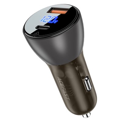 Acefast ładowarka samochodowa 63W USB Typ C / USB, PD3.0, PPS, QC3.0, AFC, FCP, SFCP czarny (B6 black) B6 transparent black