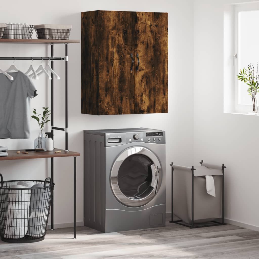 vidaXL Szafka wisząca, przydymiony dąb, 69,5x34x90 cm