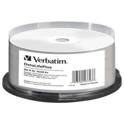 Verbatim Dysk BLU-RAY BD-R 6x 25GB 25P. NADR.43743
