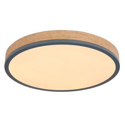 Globo Doro 416080WD2R plafon lampa sufitowa 1x12W LED 3000K drewniany/opalizowany