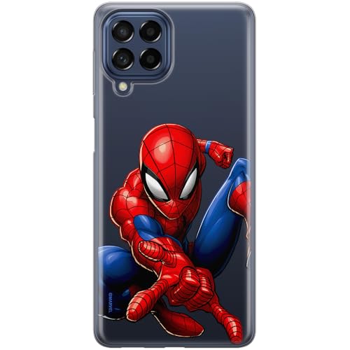 ERT GROUP etui na telefon Samsung M53 5G, case oryginalny i oficjalnie licencjonowany przez Marvel, wzór Spider Man 040, optymalnie dopasowane, plecki z TPU częściowo przeźroczyste