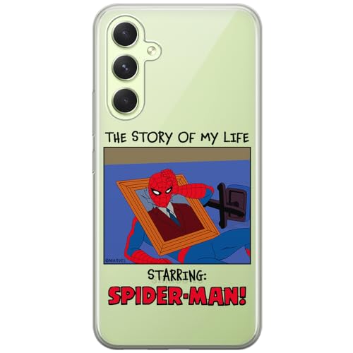 ERT GROUP etui na telefon Samsung A54 5G, case oryginalny i oficjalnie licencjonowany przez Marvel, wzór Spider Man 036, optymalnie dopasowane, plecki z TPU częściowo przeźroczyste